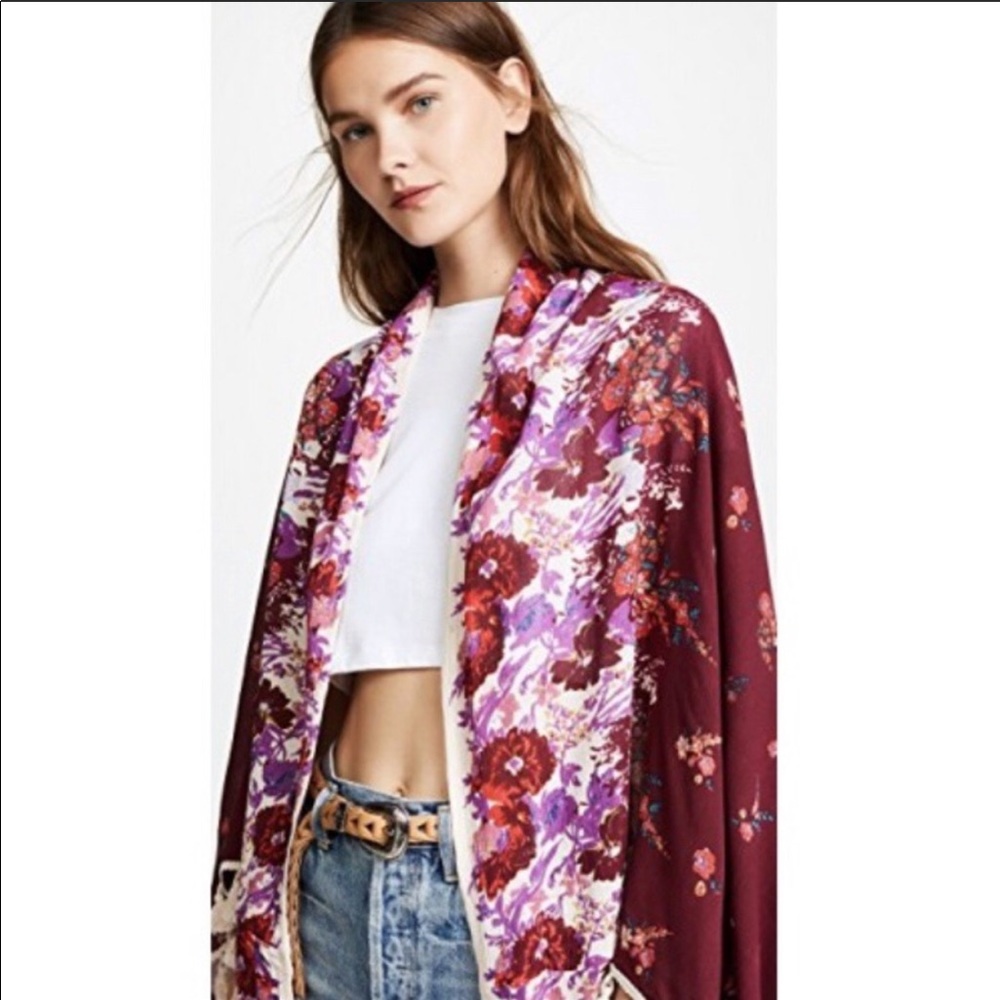 NWOT Free People Bali Wrapped in Blooms Kimono